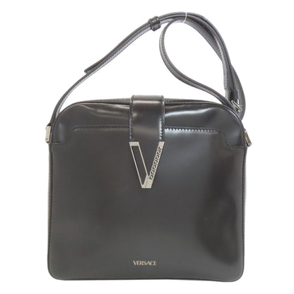 VERSACE logo Shoulder Bag Leather Ladies [Used]