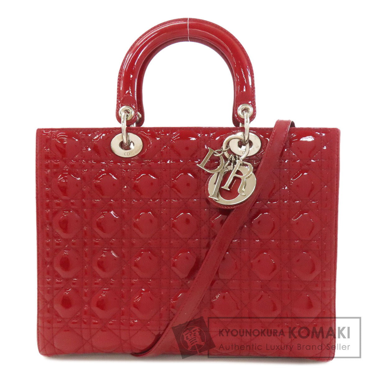CHRISTIAN DIOR Lady Dior 2WAY Handbag Enamel Ladies [Used]