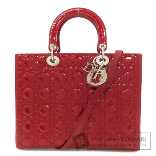 CHRISTIAN DIOR Lady Dior 2WAY Handbag Enamel Ladies [Used]