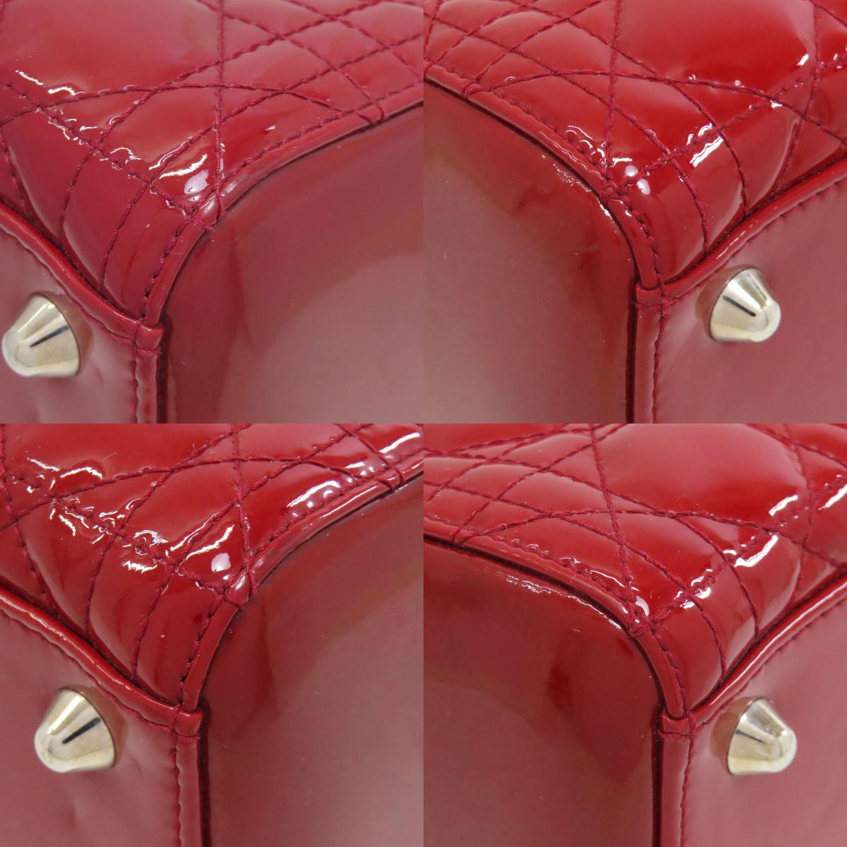 CHRISTIAN DIOR Lady Dior 2WAY Handbag Enamel Ladies [Used]