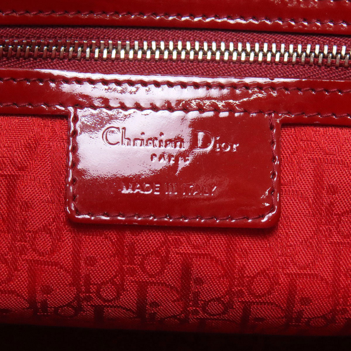 CHRISTIAN DIOR Lady Dior 2WAY Handbag Enamel Ladies [Used]