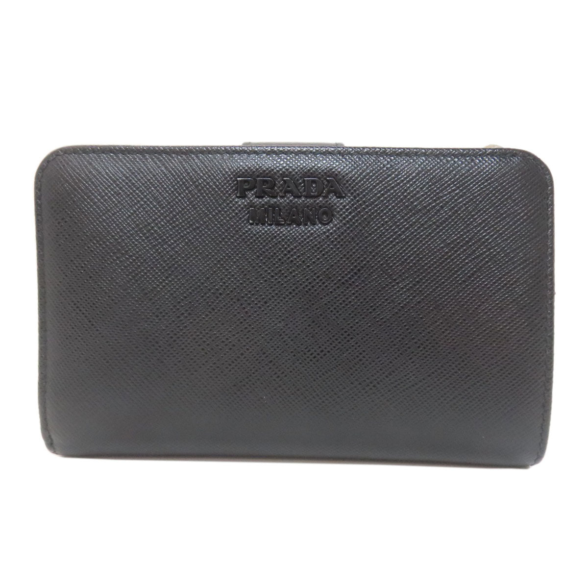 PRADA 1ML225 Lip charm Bifold Wallet with Coin Pocket Safiano Ladies [Used]