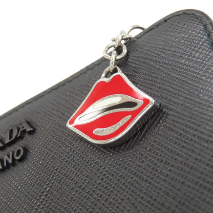 PRADA 1ML225 Lip charm Bifold Wallet with Coin Pocket Safiano Ladies [Used]