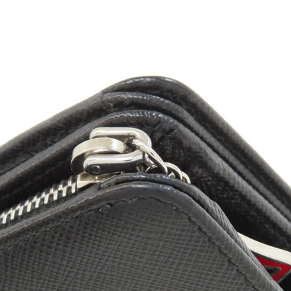 PRADA 1ML225 Lip charm Bifold Wallet with Coin Pocket Safiano Ladies [Used]