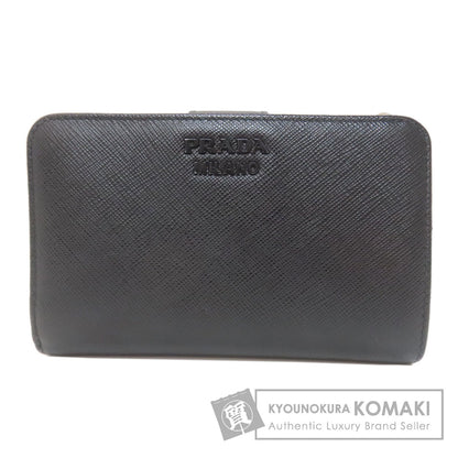 PRADA 1ML225 Lip charm Bifold Wallet with Coin Pocket Safiano Ladies [Used]