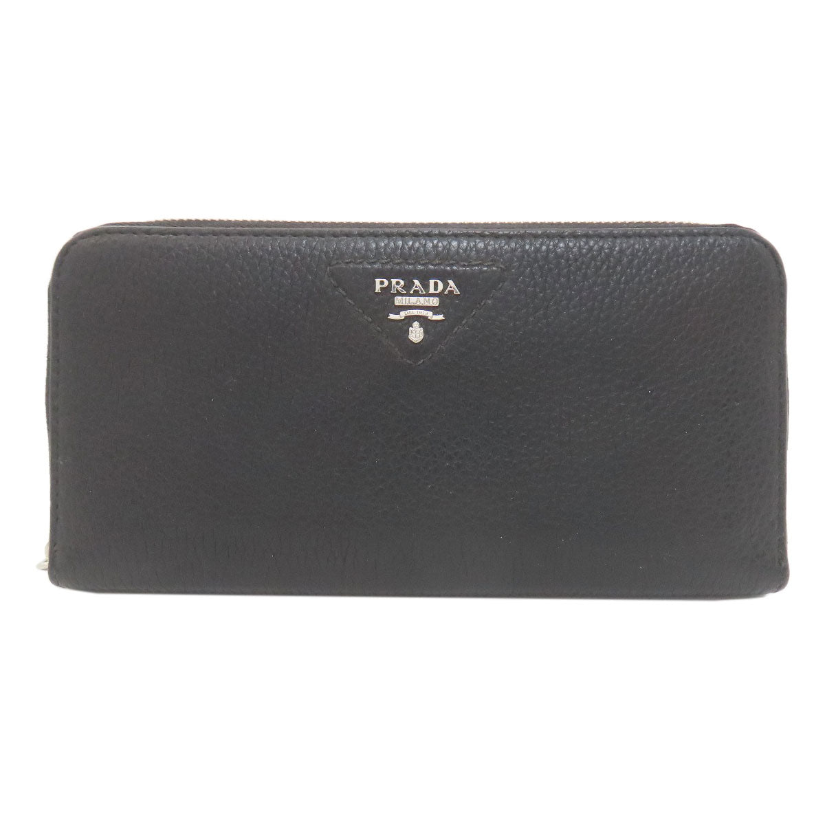 PRADA Triangle Long wallet (with coin pocket) Leather Ladies [Used]