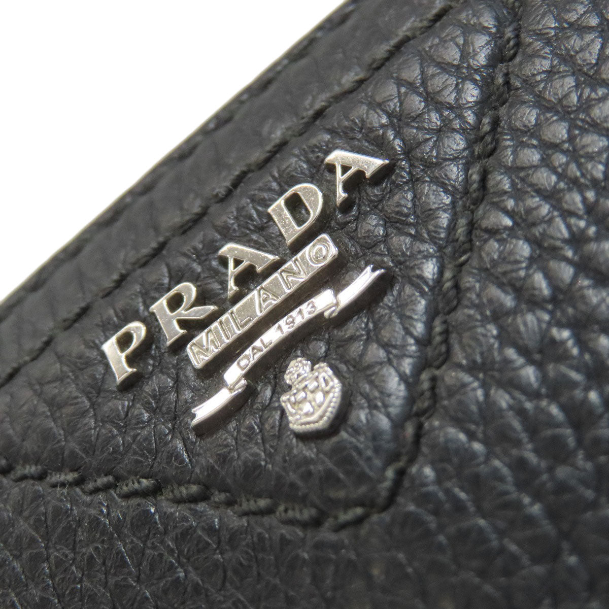 PRADA Triangle Long wallet (with coin pocket) Leather Ladies [Used]