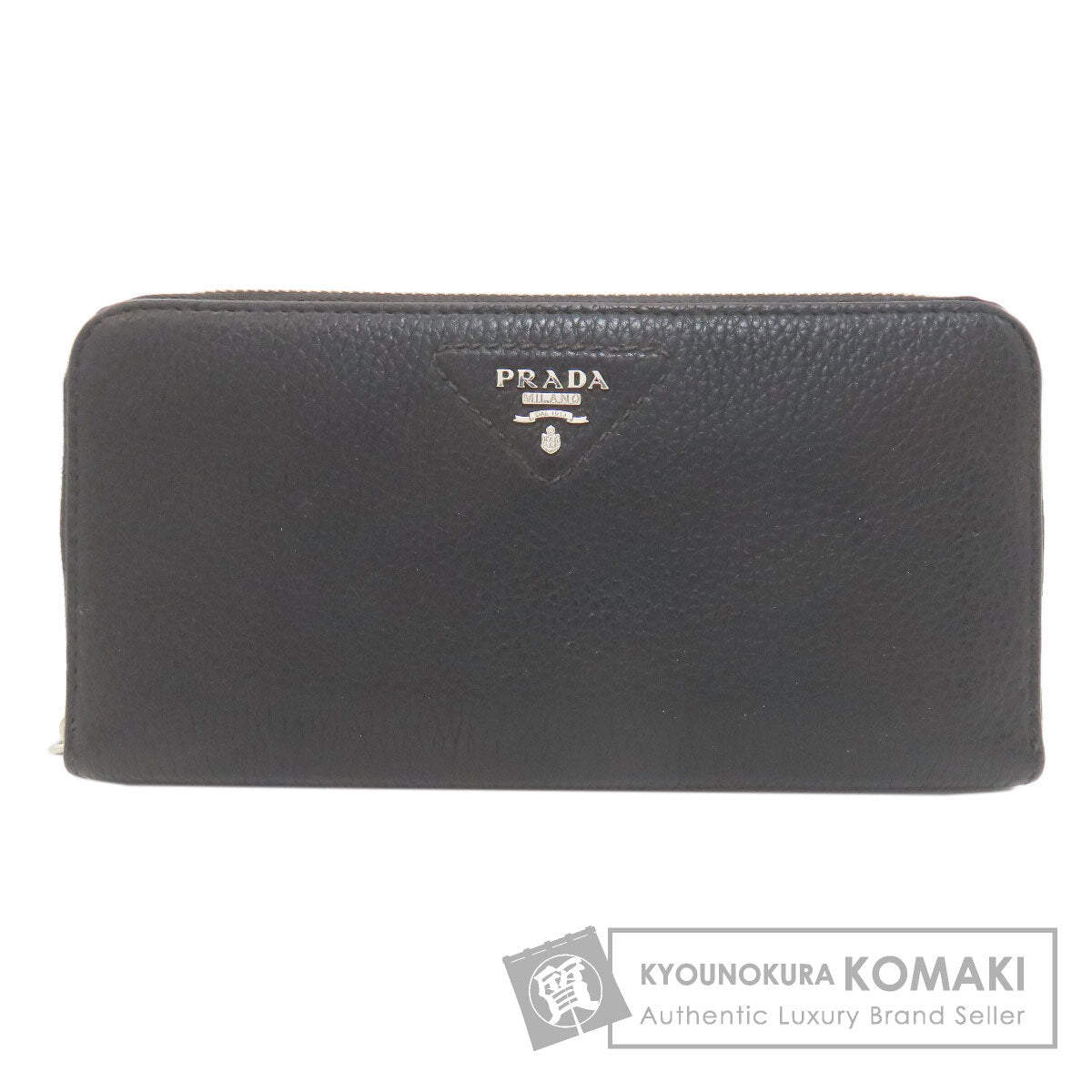 PRADA Triangle Long wallet (with coin pocket) Leather Ladies [Used]