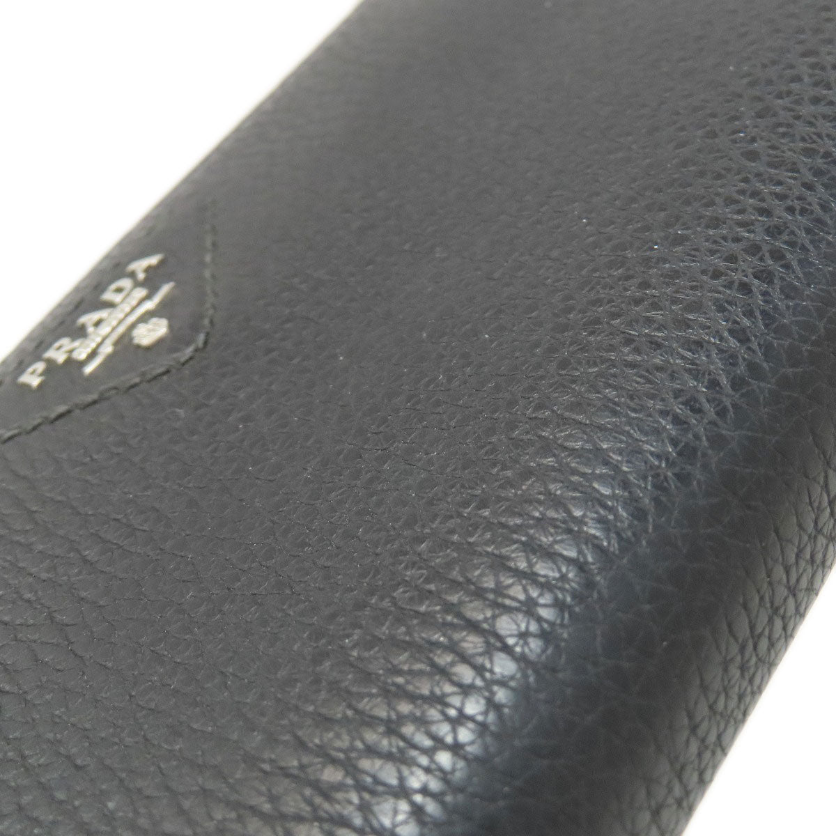 PRADA Triangle Long wallet (with coin pocket) Leather Ladies [Used]