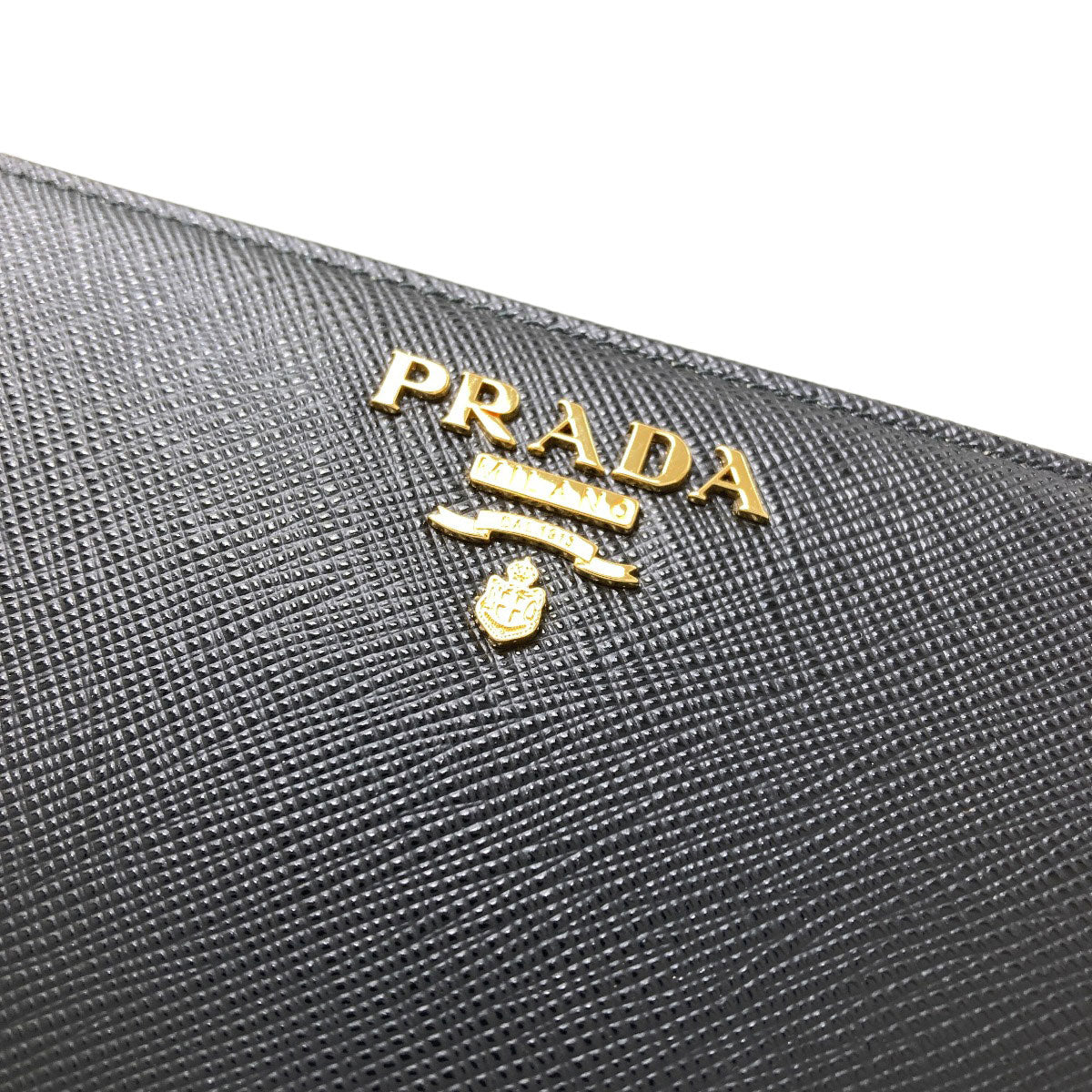 PRADA logo Long wallet (with coin pocket) Safiano Ladies [Used]