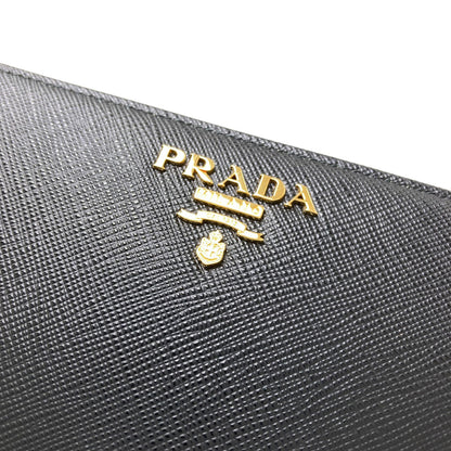 PRADA logo Long wallet (with coin pocket) Safiano Ladies [Used]