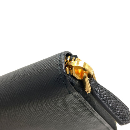 PRADA logo Long wallet (with coin pocket) Safiano Ladies [Used]
