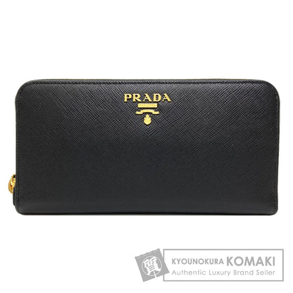 PRADA logo Long wallet (with coin pocket) Safiano Ladies [Used]