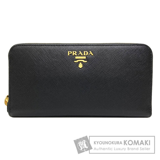 PRADA logo Long wallet (with coin pocket) Safiano Ladies [Used]