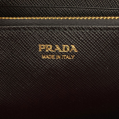 PRADA logo Long wallet (with coin pocket) Safiano Ladies [Used]