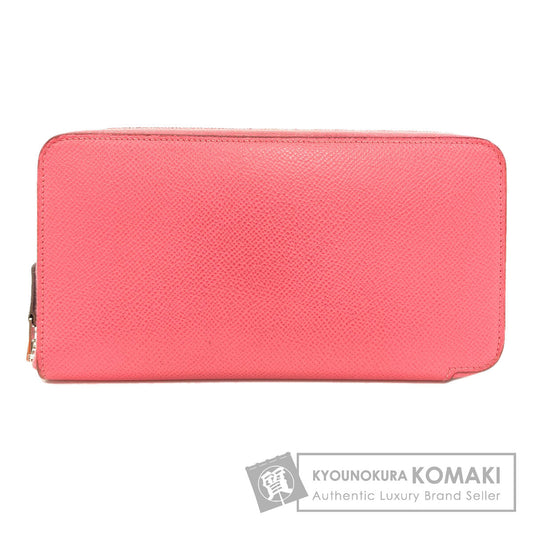 HERMES Azap Silk In Long Rose Azalee SilverHardware Long wallet (with coin pocket) Epsom Ladies [Used]