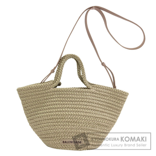 BALENCIAGA 695612 Ibiza Small Basket 2WAY Handbag Nylon Ladies [Used]