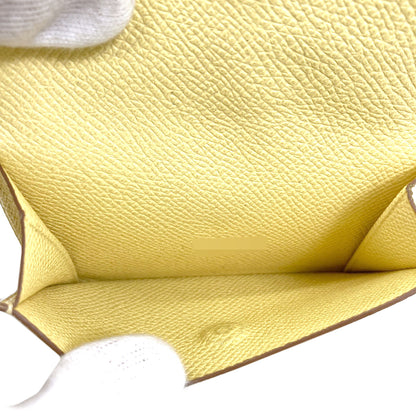 HERMES Bearn Mini SilverHardware coin purse Epsom Ladies [Used]