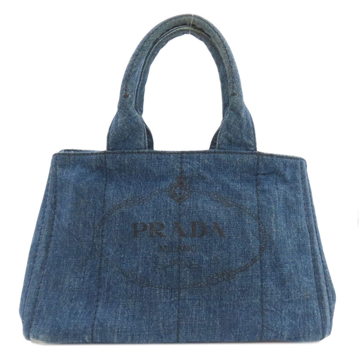 プラダ カナパ トートバッグ デニム レディース 【中古】【PRADA】