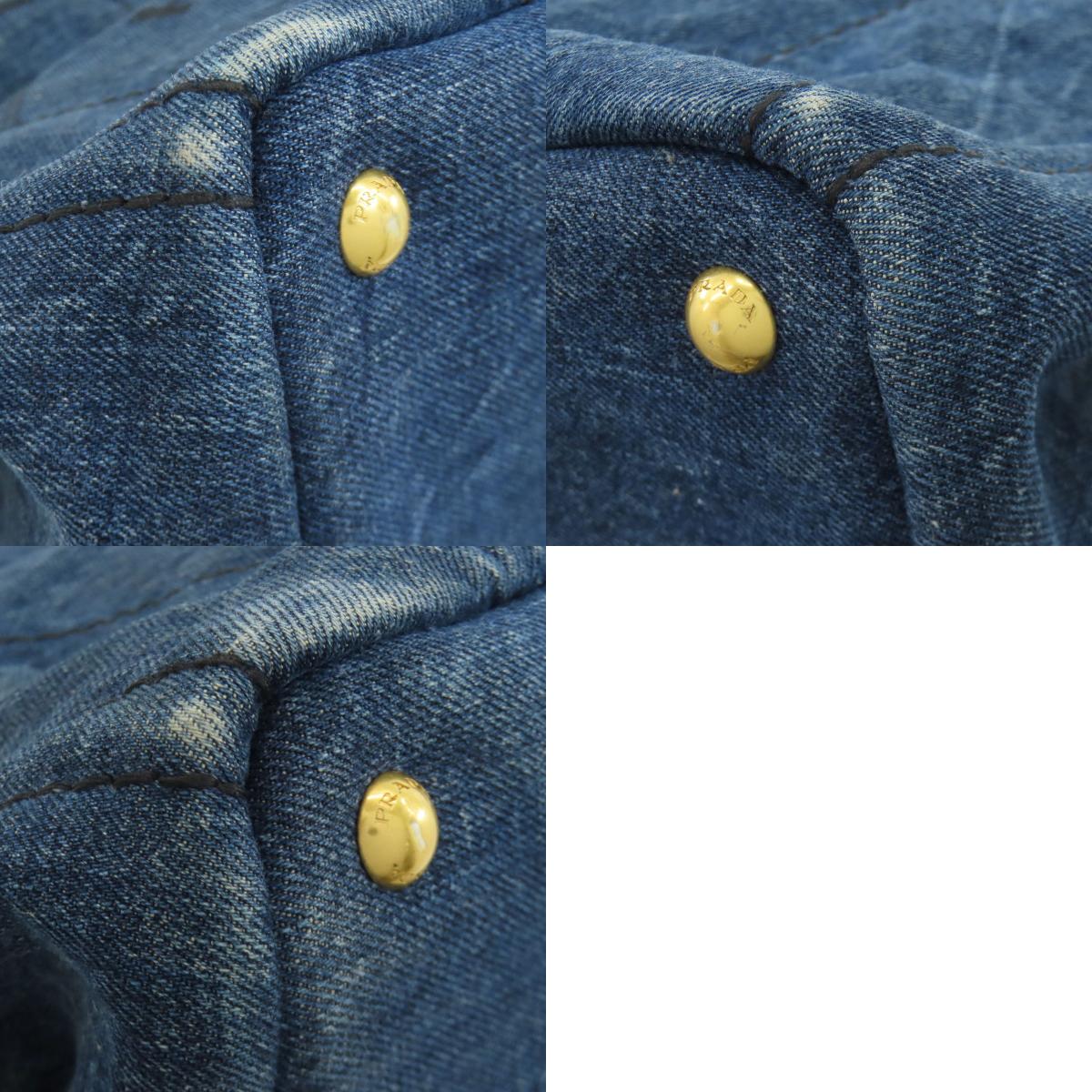 プラダ カナパ トートバッグ デニム レディース 【中古】【PRADA】