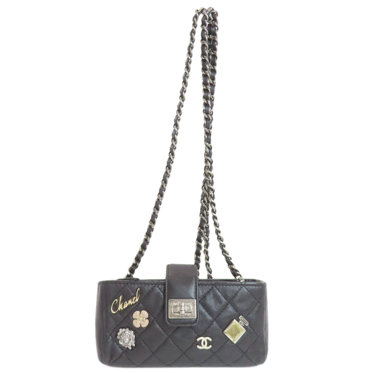CHANEL Mini ChainShoulder Matelasse SilverHardware Shoulder Bag Lambskin Ladies [Used]