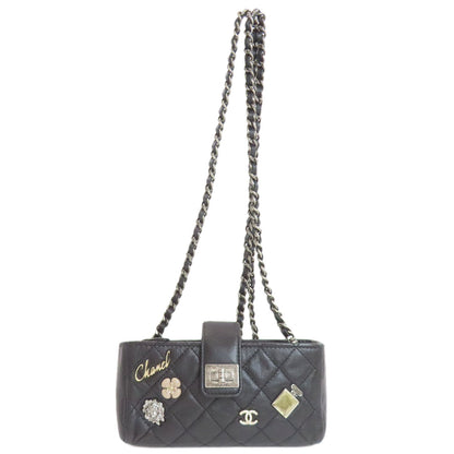 CHANEL Mini ChainShoulder Matelasse SilverHardware Shoulder Bag Lambskin Ladies [Used]