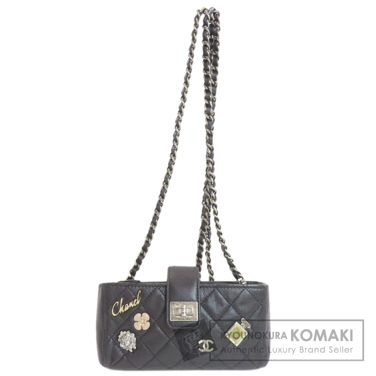 CHANEL Mini ChainShoulder Matelasse SilverHardware Shoulder Bag Lambskin Ladies [Used]