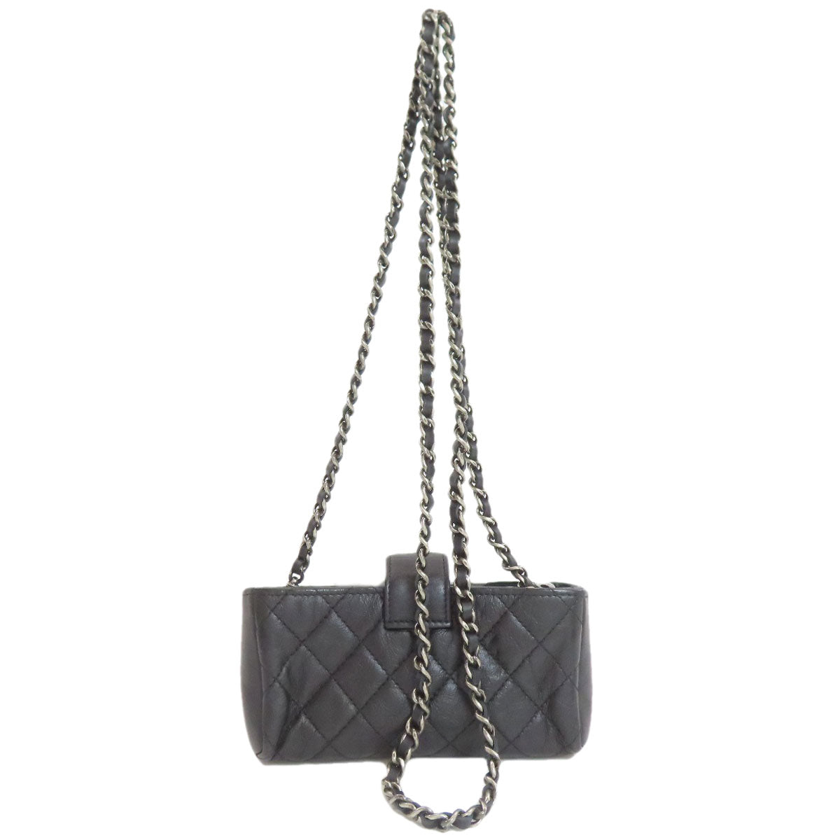 CHANEL Mini ChainShoulder Matelasse SilverHardware Shoulder Bag Lambskin Ladies [Used]
