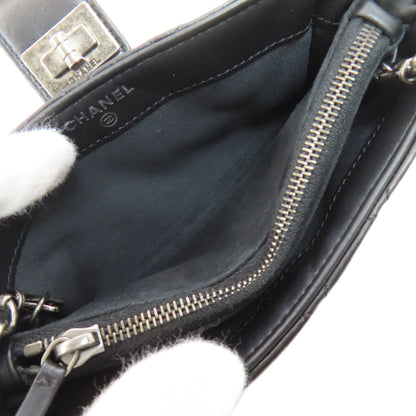 CHANEL Mini ChainShoulder Matelasse SilverHardware Shoulder Bag Lambskin Ladies [Used]