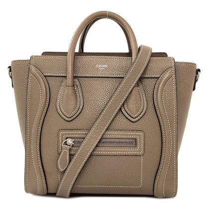 CELINE Luggage nano 2 WAY Handbag Calf Ladies [Used]