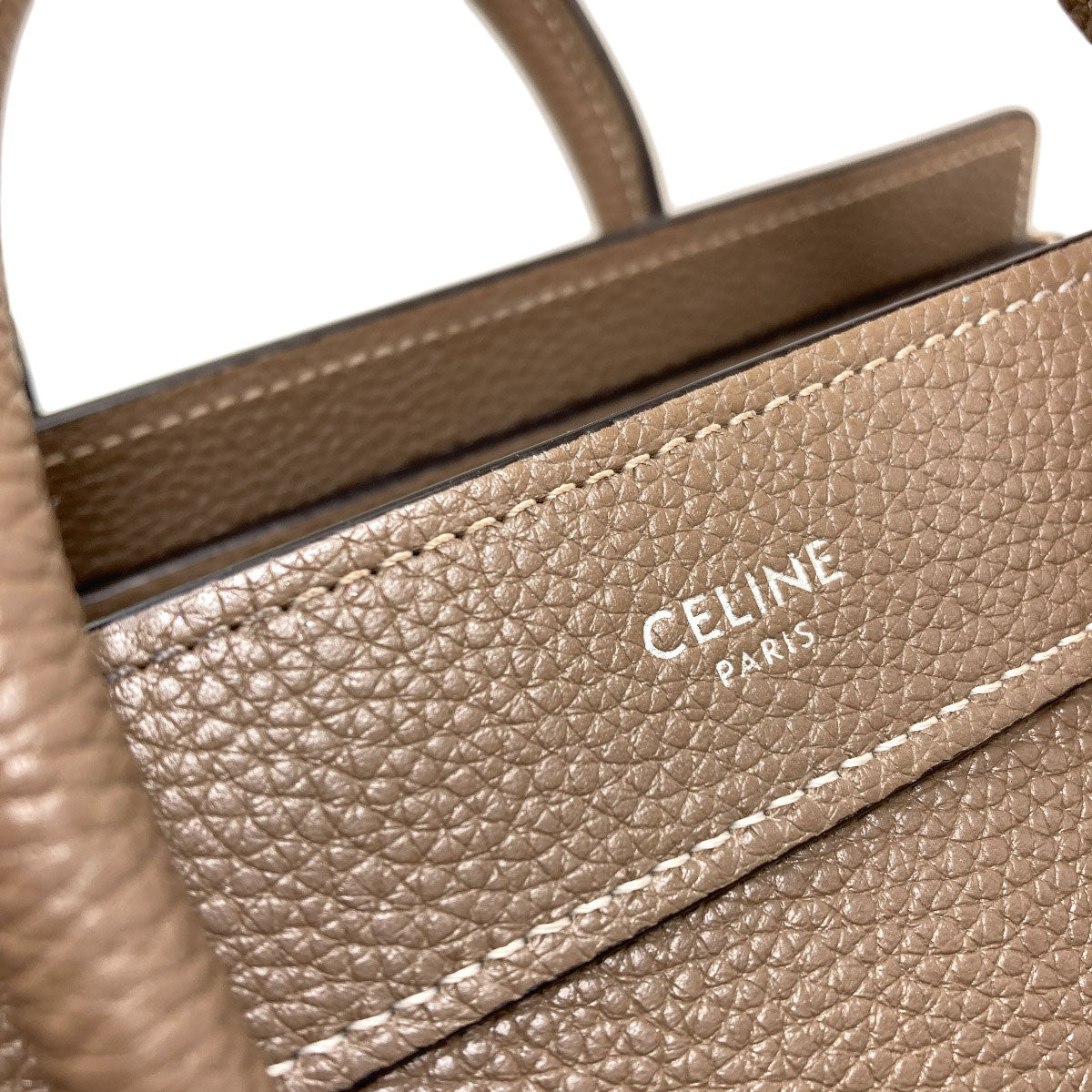 CELINE Luggage nano 2 WAY Handbag Calf Ladies [Used]