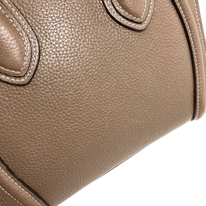 CELINE Luggage nano 2 WAY Handbag Calf Ladies [Used]
