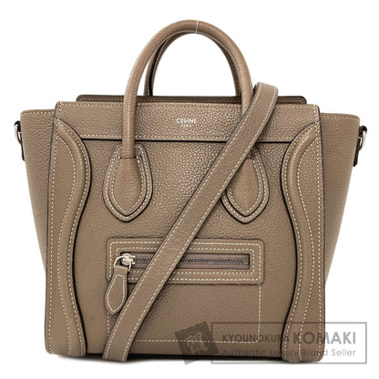 CELINE Luggage nano 2 WAY Handbag Calf Ladies [Used]