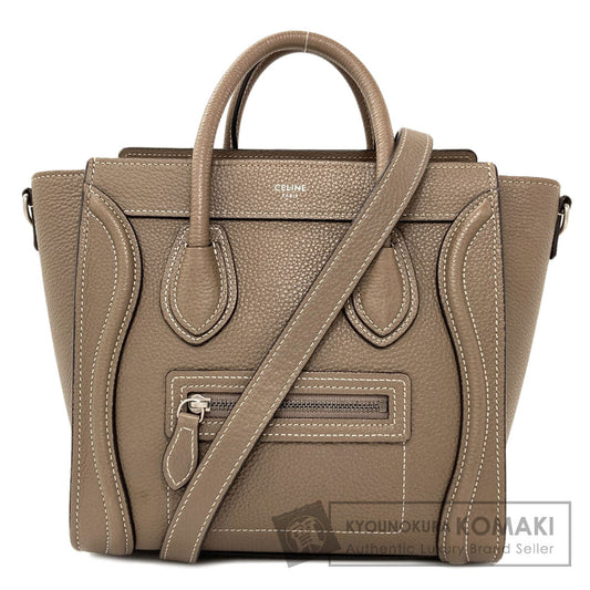 CELINE Luggage nano 2 WAY Handbag Calf Ladies [Used]