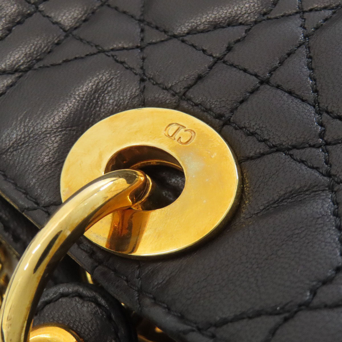 CHRISTIAN DIOR Lady Dior Handbag Calf Ladies [Used]