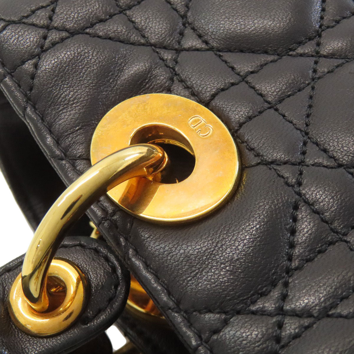 CHRISTIAN DIOR Lady Dior Handbag Calf Ladies [Used]