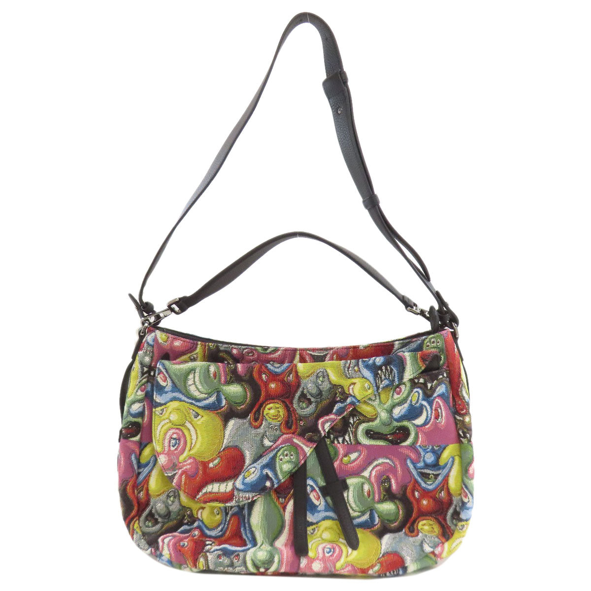 CHRISTIAN DIOR Kenny Scharf Collaboration 2-Way Saddle Tote Bag Canvas Ladies [Used]