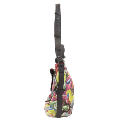 CHRISTIAN DIOR Kenny Scharf Collaboration 2-Way Saddle Tote Bag Canvas Ladies [Used]