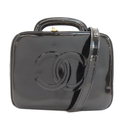 CHANEL Vanity COCO Mark GoldHardware 2WAY Handbag Patent leather Ladies [Used]