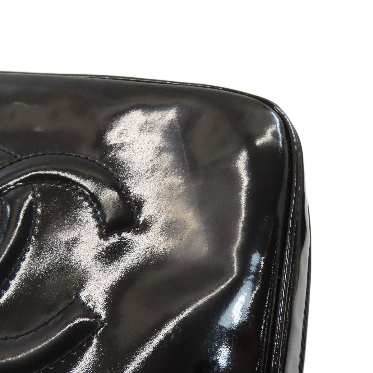 CHANEL Vanity COCO Mark GoldHardware 2WAY Handbag Patent leather Ladies [Used]