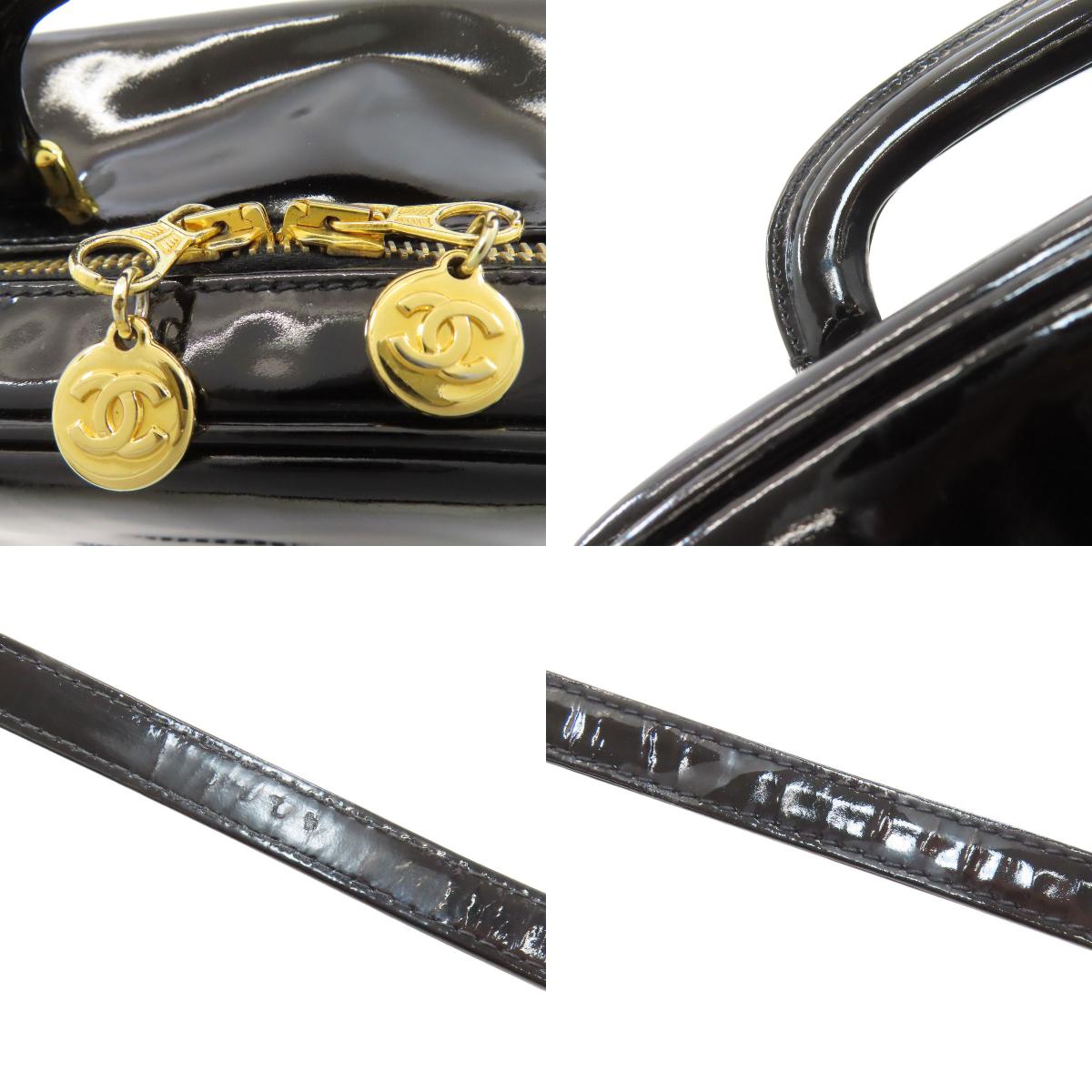 CHANEL Vanity COCO Mark GoldHardware 2WAY Handbag Patent leather Ladies [Used]