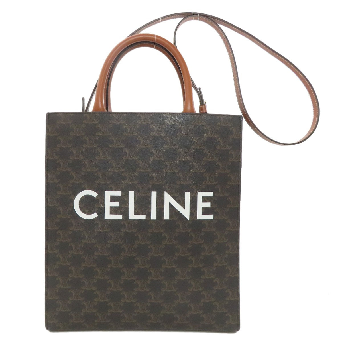 セリーヌ バーティカルカバ トリオンフ 2WAY ハンドバッグ PVC/レザー レディース 【中古】【CELINE】