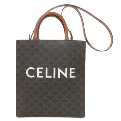 セリーヌ バーティカルカバ トリオンフ 2WAY ハンドバッグ PVC/レザー レディース 【中古】【CELINE】