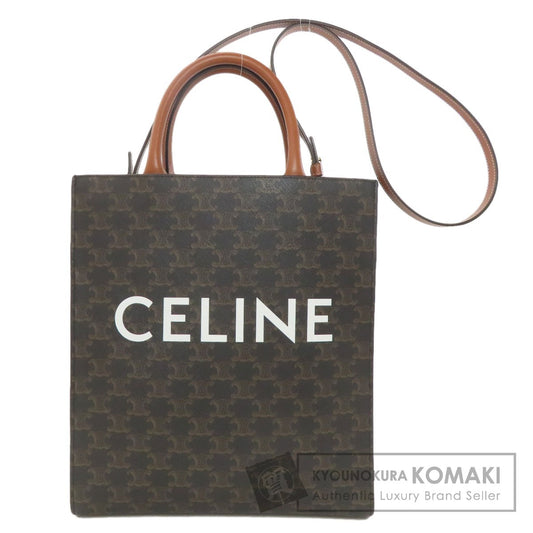 セリーヌ バーティカルカバ トリオンフ 2WAY ハンドバッグ PVC/レザー レディース 【中古】【CELINE】