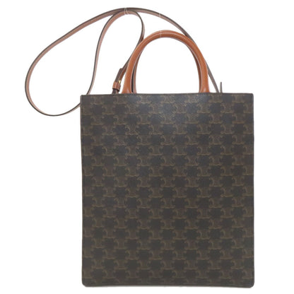 セリーヌ バーティカルカバ トリオンフ 2WAY ハンドバッグ PVC/レザー レディース 【中古】【CELINE】