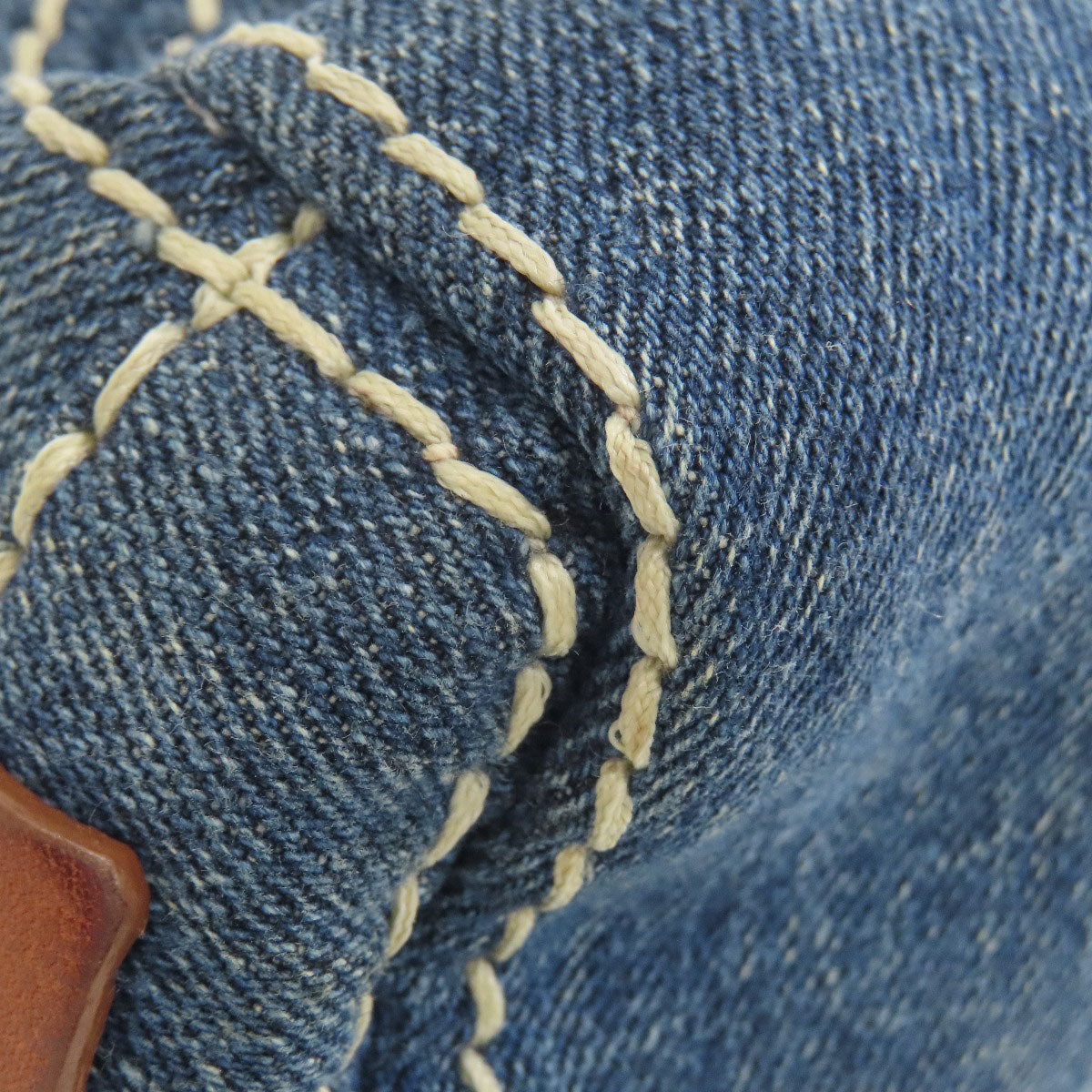 PRADA Logo Hardware Cosmetics Pouch Denim Ladies [Used]