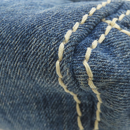 PRADA Logo Hardware Cosmetics Pouch Denim Ladies [Used]