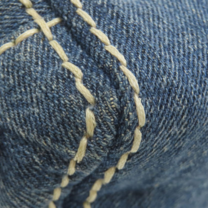 PRADA Logo Hardware Cosmetics Pouch Denim Ladies [Used]