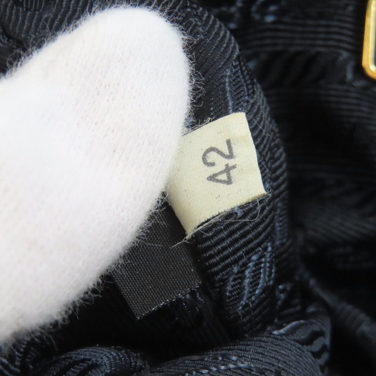 PRADA Logo Hardware Cosmetics Pouch Denim Ladies [Used]