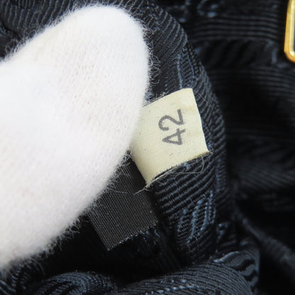 PRADA Logo Hardware Cosmetics Pouch Denim Ladies [Used]